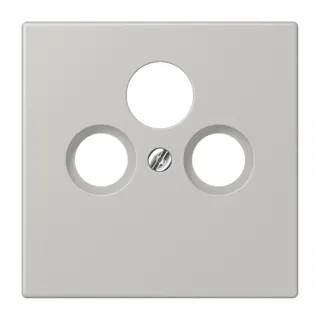 Jung Abdeckung für Universal-Sat/BK-Dosen, Thermoplast lackiert, Serie LS, gris clair 31 LC990SAT205