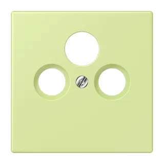 Jung Abdeckung für Universal-Sat/BK-Dosen, Thermoplast lackiert, Serie LS, vert jaune clair LC990SAT222