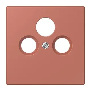 Jung Abdeckung für Universal-Sat/BK-Dosen, Thermoplast lackiert, Serie LS, terre sienne brique LC990SAT236