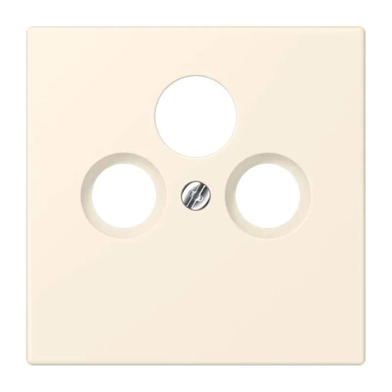 Jung Abdeckung für Universal-Sat/BK-Dosen, Thermoplast lackiert, Serie LS, blanc ivoire LC990SAT245