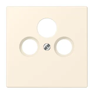 Jung Abdeckung für Universal-Sat/BK-Dosen, Thermoplast lackiert, Serie LS, blanc ivoire LC990SAT245