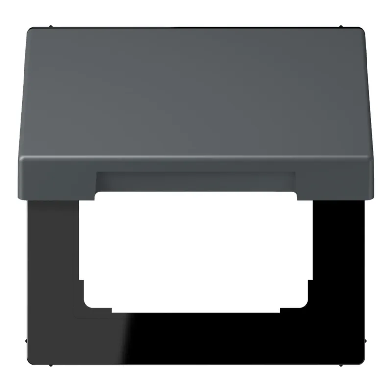 Jung Klappdeckel mit Rückstellfeder, Thermoplast lackiert, Serie LS, gris foncé 31 LC990BFKL202