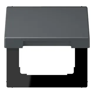 Jung Klappdeckel mit Rückstellfeder, Thermoplast lackiert, Serie LS, gris foncé 31 LC990BFKL202