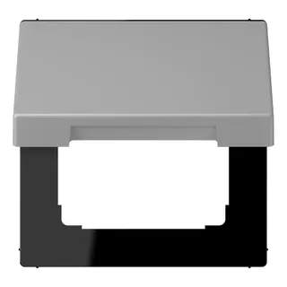 Jung Klappdeckel mit Rückstellfeder, Thermoplast lackiert, Serie LS, gris moyen LC990BFKL204