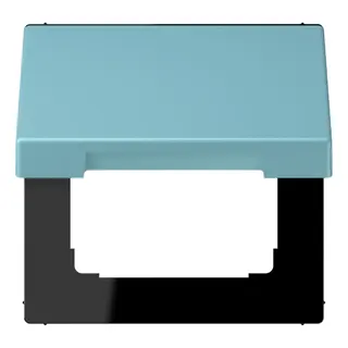 Jung Klappdeckel mit Rückstellfeder, Thermoplast lackiert, Serie LS, céruléen moyen LC990BFKL213
