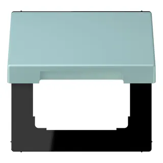 Jung Klappdeckel mit Rückstellfeder, Thermoplast lackiert, Serie LS, céruléen clair LC990BFKL214