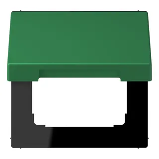 Jung Klappdeckel mit Rückstellfeder, Thermoplast lackiert, Serie LS, vert foncé LC990BFKL219