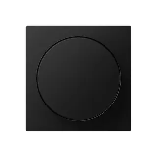Jung Abdeckung für Drehdimmer, Thermoplast lackiert, Serie A, graphitschwarz matt A1740BFSWM