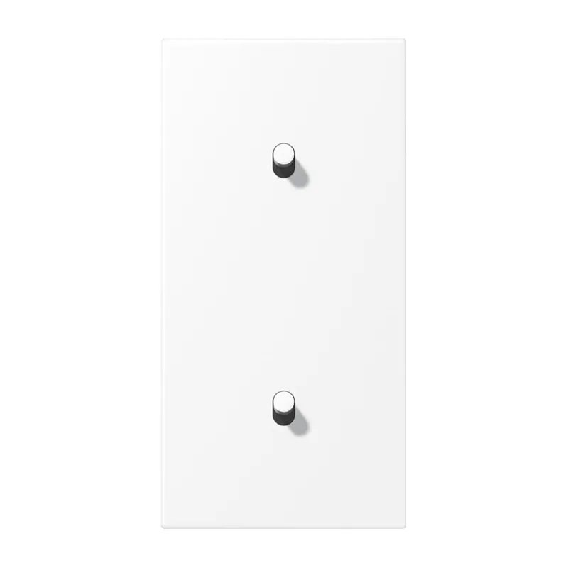 Jung Abdeckung mit Kipphebel, Zylinder, 2fach, 2 x 1 Kipphebel, senkrecht, Serie LS 1912, schneeweiß matt (lackiertes Aluminium) AL12-20WWMR07
