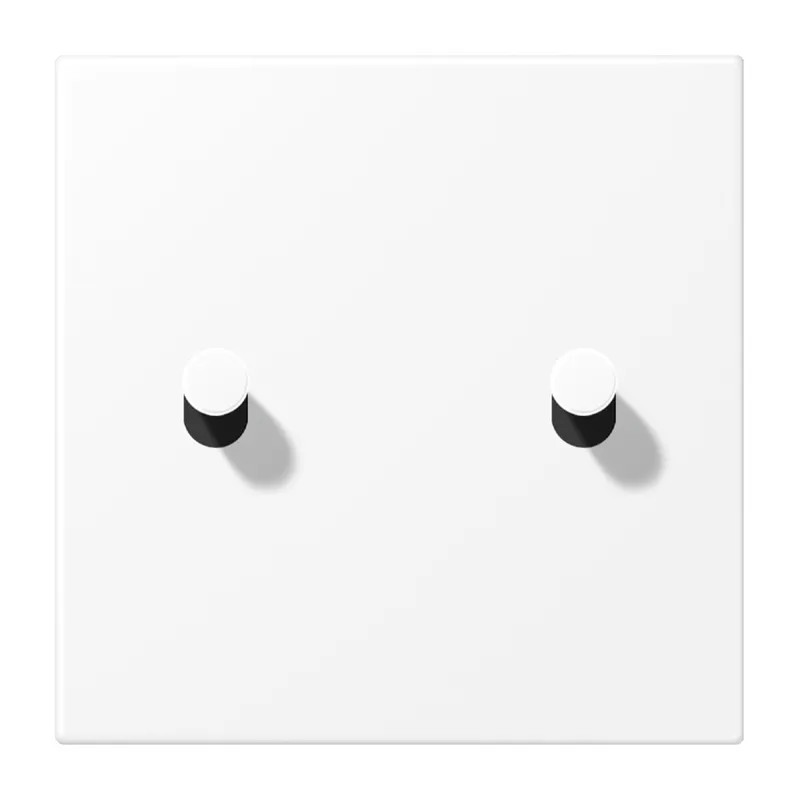 Jung Abdeckung mit Kipphebel, Kegel, 1fach, 2 Kipphebel, Serie LS 1912, schneeweiß matt (lackiertes Aluminium) AL12-5WWMK07