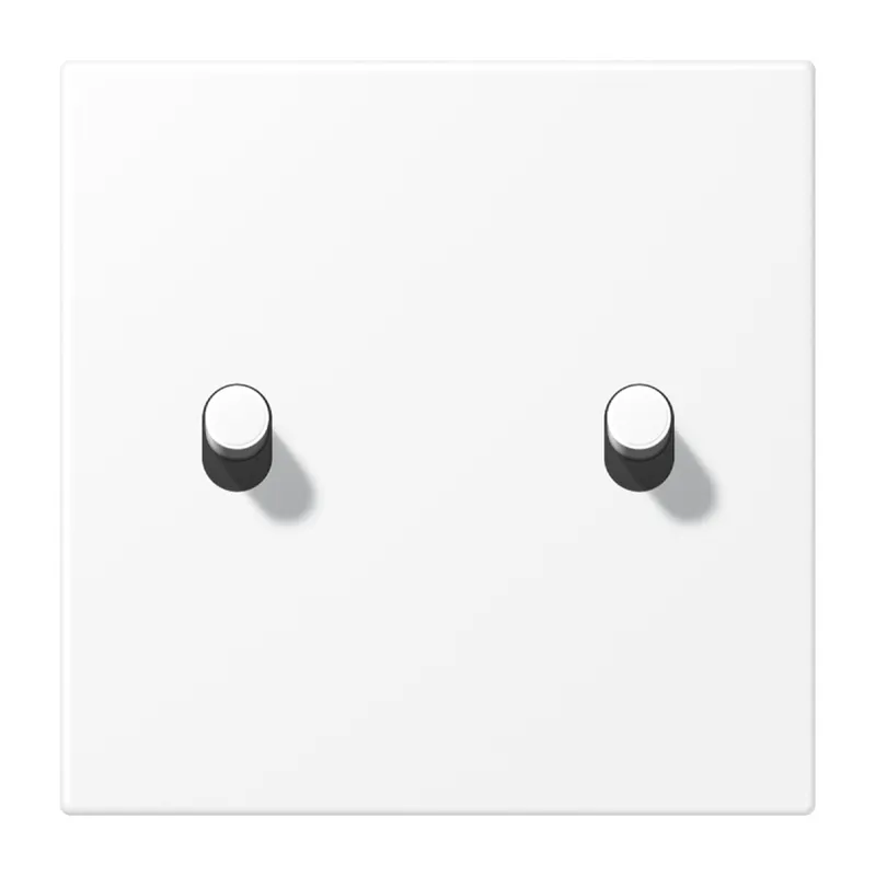 Jung Abdeckung mit Kipphebel, Zylinder, 1fach, 2 Kipphebel, Serie LS 1912, schneeweiß matt (lackiertes Aluminium) AL12-5WWMR07