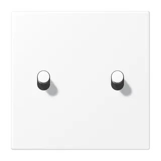 Jung Abdeckung mit Kipphebel, Zylinder, 1fach, 2 Kipphebel, Serie LS 1912, schneeweiß matt (lackiertes Aluminium) AL12-5WWMR07
