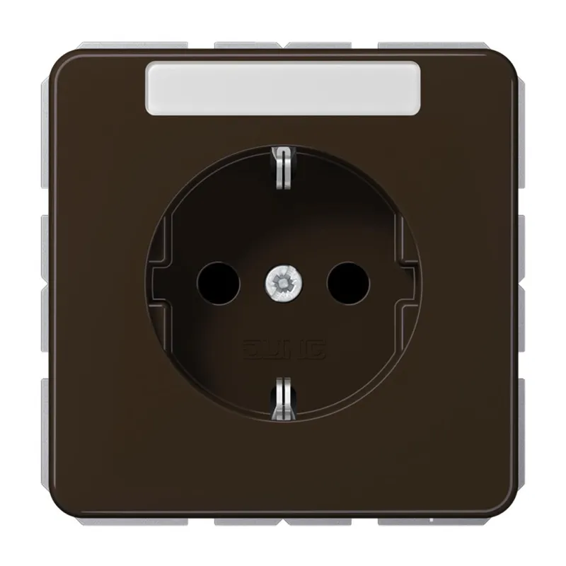 Jung SCHUKO Steckdose, 16 A 250 V ~, SAFETY+, Duroplast, Serie CD, braun CD1520KINABR