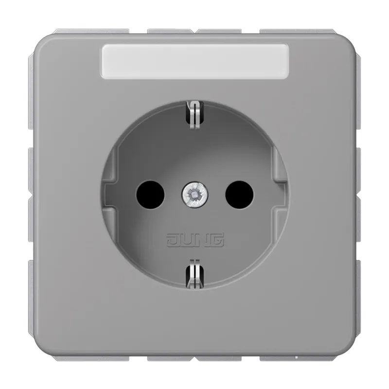 Jung SCHUKO Steckdose, 16 A 250 V ~, SAFETY+, Duroplast, Serie CD, grau CD1520KINAGR