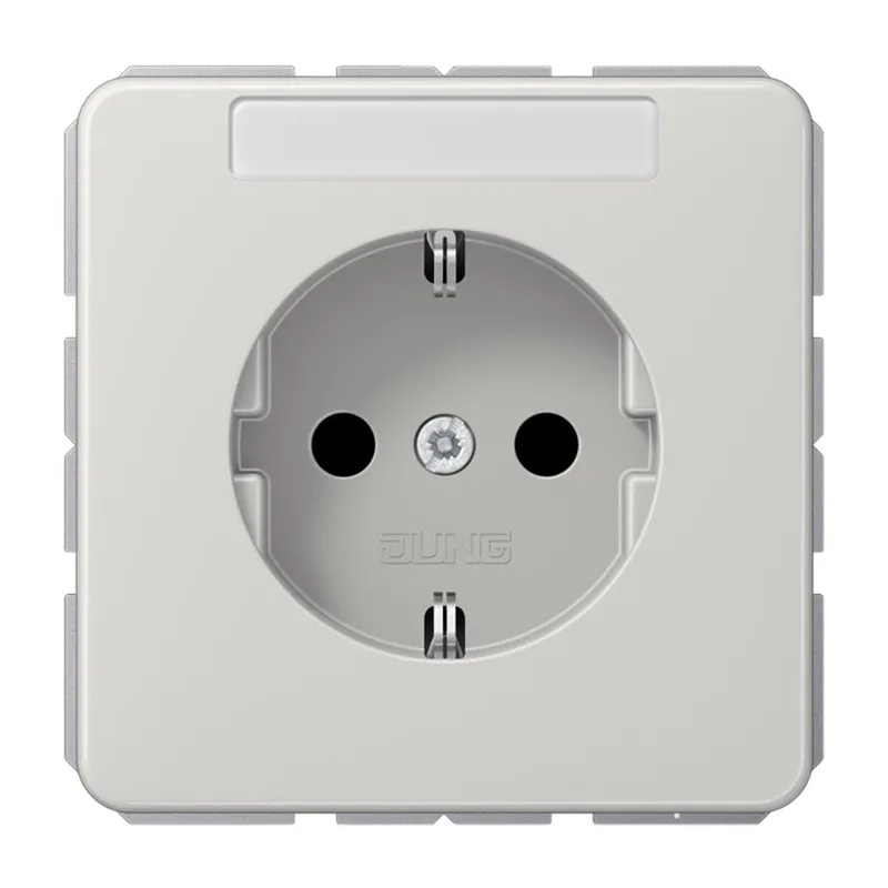 Jung SCHUKO Steckdose, 16 A 250 V ~, SAFETY+, Duroplast, Serie CD, lichtgrau CD1520KINALG