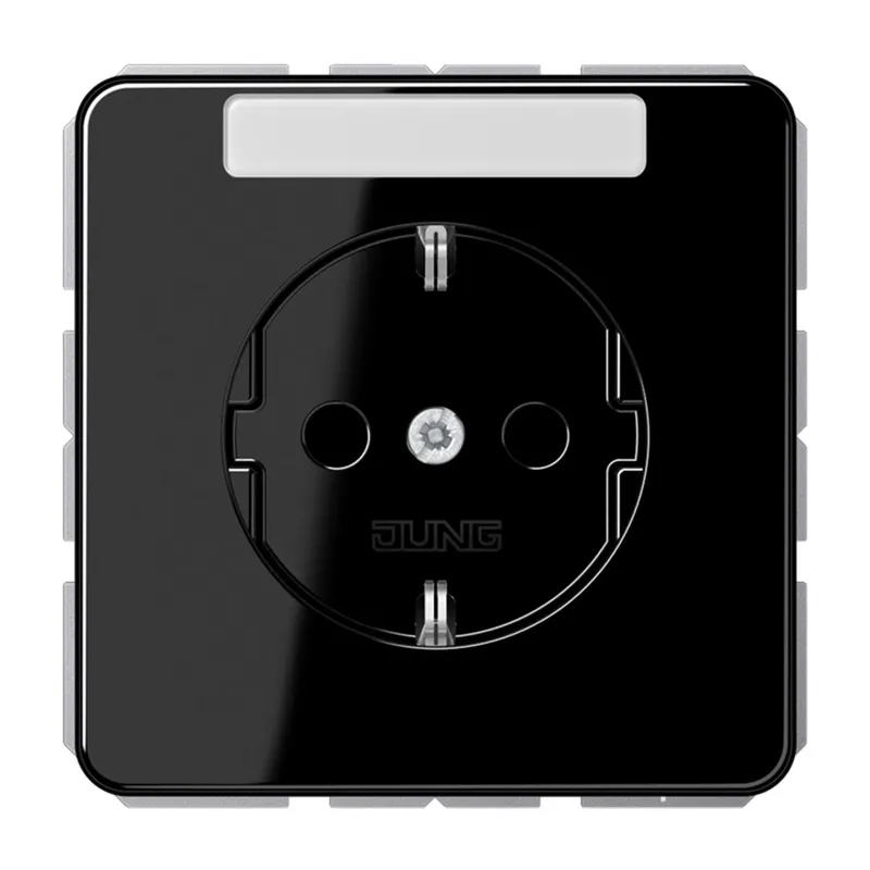 Jung SCHUKO Steckdose, 16 A 250 V ~, SAFETY+, Duroplast, Serie CD, schwarz CD1520KINASW