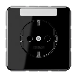 Jung SCHUKO Steckdose, 16 A 250 V ~, SAFETY+, Duroplast, Serie CD, schwarz CD1520KINASW