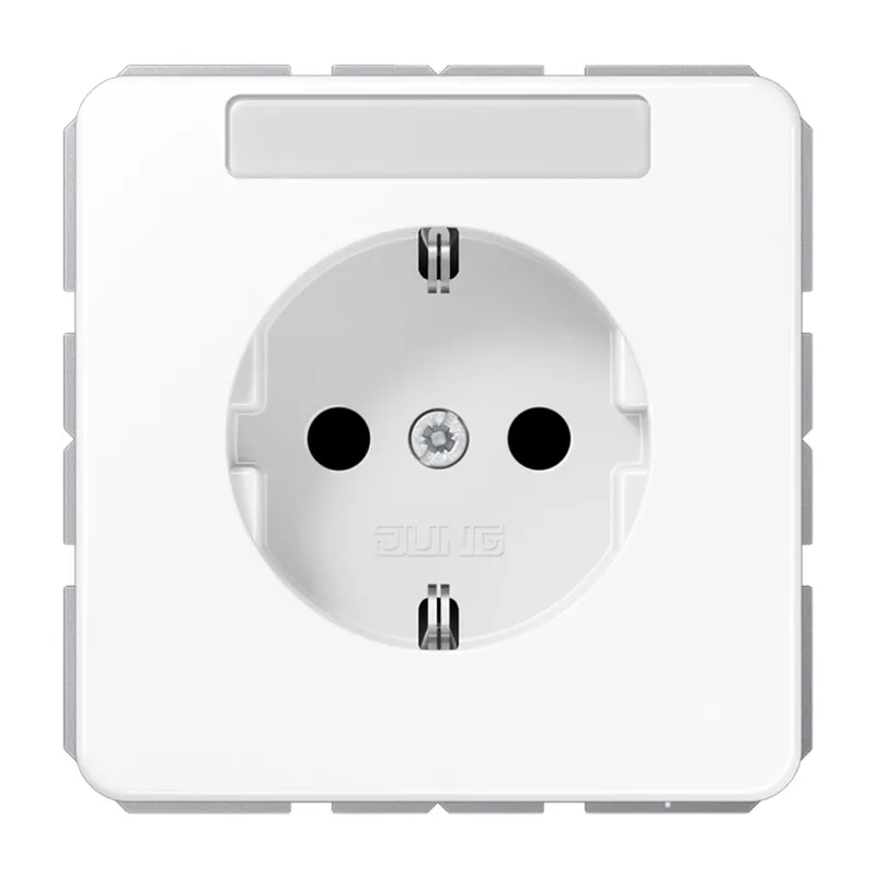 Jung SCHUKO Steckdose, 16 A 250 V ~, SAFETY+, Duroplast, Serie CD, alpinweiß CD1520KINAWW