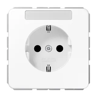 Jung SCHUKO Steckdose, 16 A 250 V ~, SAFETY+, Duroplast, Serie CD, alpinweiß CD1520KINAWW