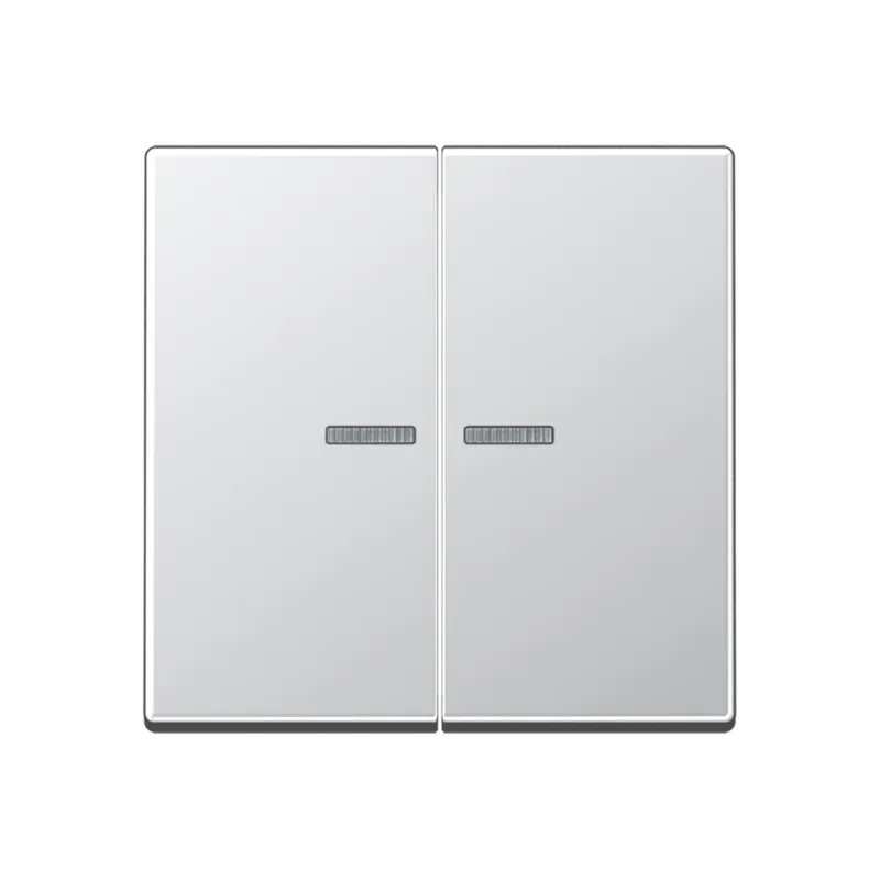 Jung KNX RF Taster 2fach, Duroplast lackiert, Serie A, aluminium A10921STRFAL