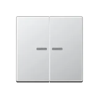 Jung KNX RF Taster 2fach, Duroplast lackiert, Serie A, aluminium A10921STRFAL