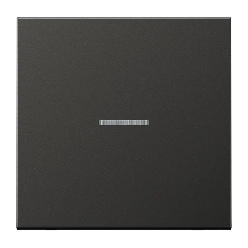 Jung KNX RF Taster 1fach, neutral, Aluminium lackiert, Serie LS, anthrazit (lackiertes Aluminium) AL10911STRFAN
