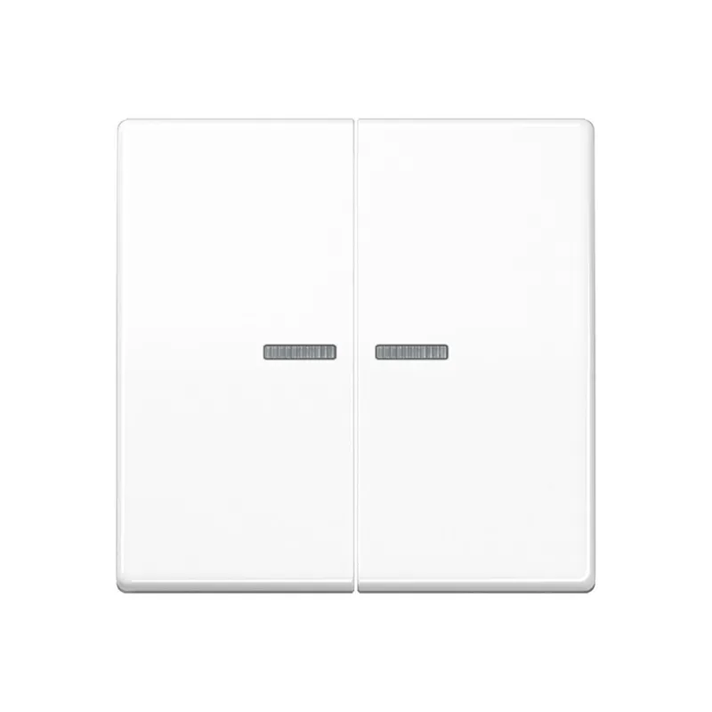 Jung Wippe 2fach mit Lichtleiter, Duroplast antimikrobiell, Serie AS, alpinweiß SPAS591-5KO5WW