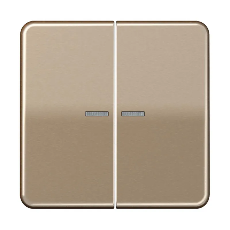 Jung KNX RF Taster 2fach, Aluminium eloxiert, Serie CD, gold-bronze CD10921STRFGB