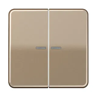 Jung KNX RF Taster 2fach, Aluminium eloxiert, Serie CD, gold-bronze CD10921STRFGB