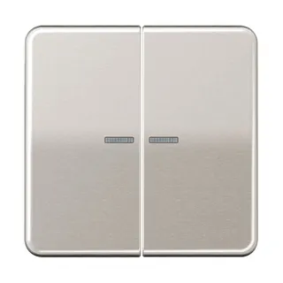 Jung KNX RF Taster 2fach, Aluminium eloxiert, Serie CD, platin CD10921STRFPT