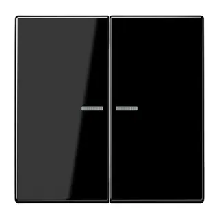 Jung KNX RF Taster 2fach, Duroplast, Serie LS, schwarz LS10921STRFSW