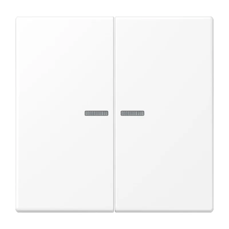 Jung KNX RF Taster 2fach, Duroplast lackiert, Serie LS, schneeweiß matt LS10921STRFWWM