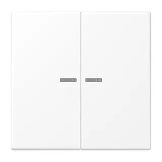 Jung KNX RF Taster 2fach, Duroplast lackiert, Serie LS, schneeweiß matt LS10921STRFWWM