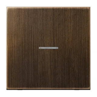 Jung KNX RF Taster 1fach, neutral, Messing, Serie LS, Messing antik ME10911STRFAT