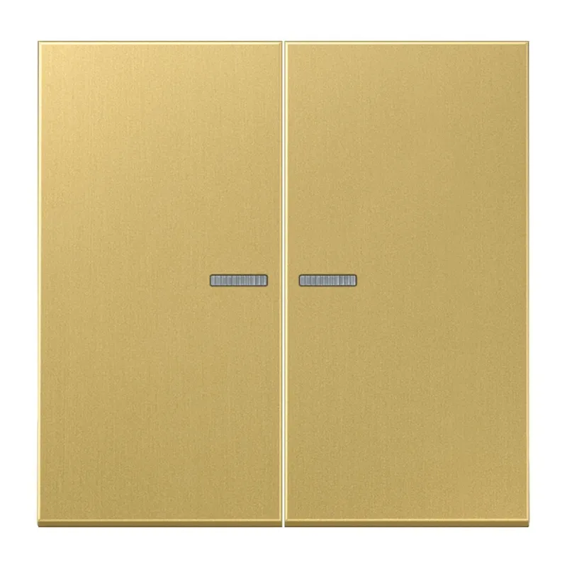 Jung HOME Taster 2fach, Messing, Serie LS, Messing classic BTME17102C
