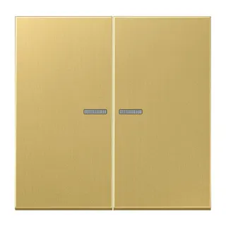 Jung KNX RF Taster 2fach, Messing, Serie LS, Messing classic ME10921STRFC