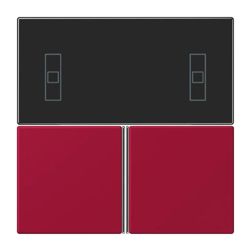 Jung Tastensatz 3fach, F40 Raumcontroller, Serie LS, rouge carmin LC4093TSA229