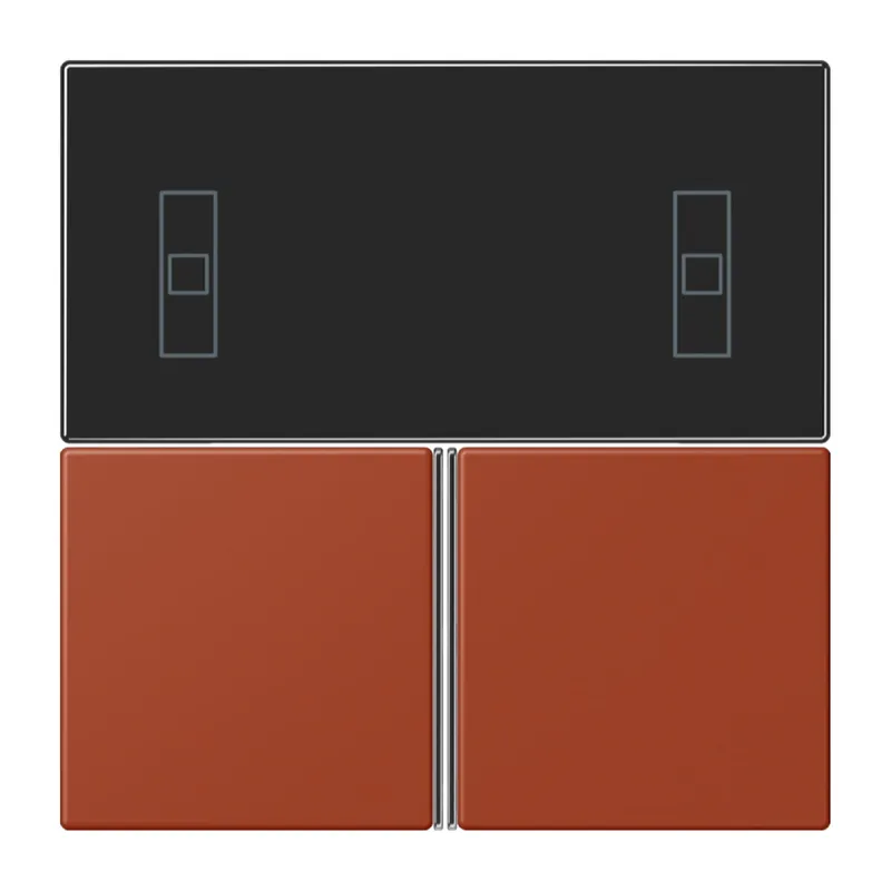 Jung Tastensatz 3fach, F40 Raumcontroller, Serie LS, l'ocre rouge LC4093TSA232