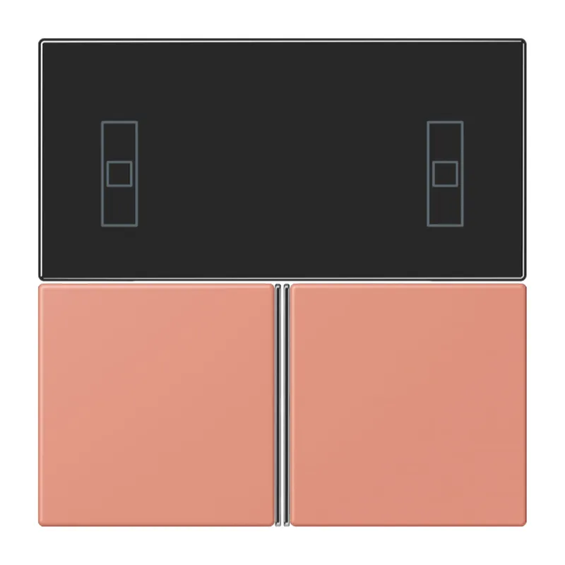 Jung Tastensatz 3fach, F40 Raumcontroller, Serie LS, l'ocre rouge moyen LC4093TSA233