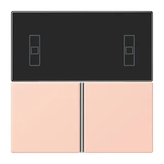 Jung Tastensatz 3fach, F40 Raumcontroller, Serie LS, l'ocre rouge clair LC4093TSA234