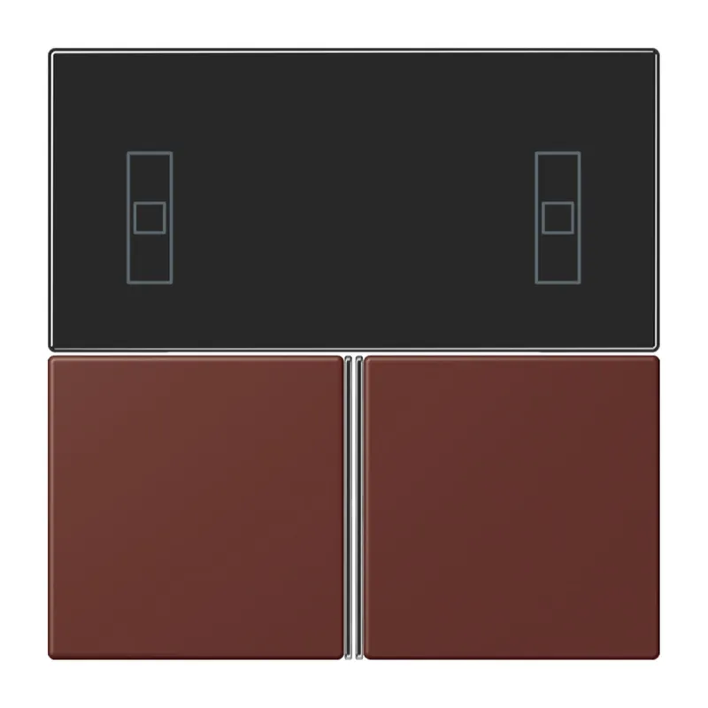 Jung Tastensatz 3fach, F40 Raumcontroller, Serie LS, terre sienne br?lée 31 LC4093TSA235