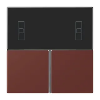 Jung Tastensatz 3fach, F40 Raumcontroller, Serie LS, terre sienne br?lée 31 LC4093TSA235