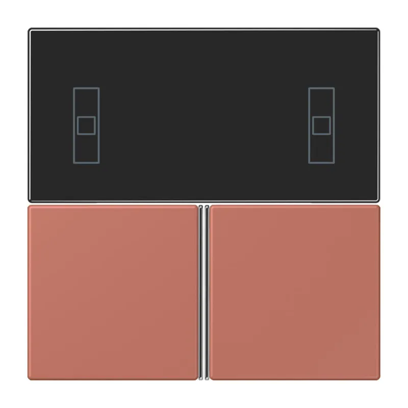 Jung Tastensatz 3fach, F40 Raumcontroller, Serie LS, terre sienne brique LC4093TSA236