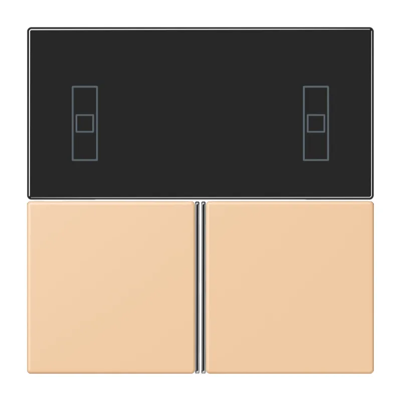 Jung Tastensatz 3fach, F40 Raumcontroller, Serie LS, terre sienne claire 31 LC4093TSA237