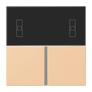 Jung Tastensatz 3fach, F40 Raumcontroller, Serie LS, terre sienne claire 31 LC4093TSA237