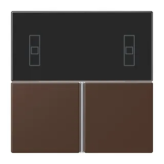Jung Tastensatz 3fach, F40 Raumcontroller, Serie LS, terre d'ombre br?lée 31 LC4093TSA239