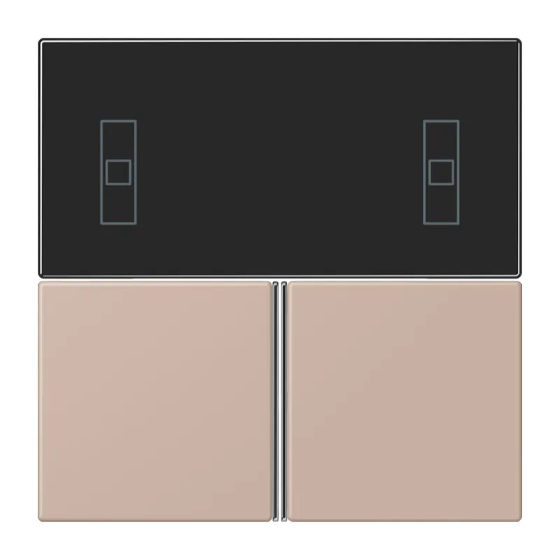 Jung Tastensatz 3fach, F40 Raumcontroller, Serie LS, ombre br?lée claire LC4093TSA240