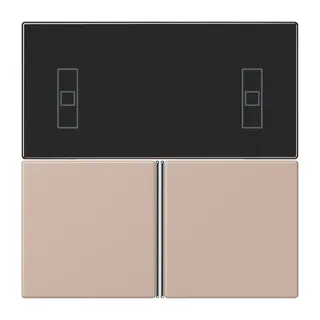 Jung Tastensatz 3fach, F40 Raumcontroller, Serie LS, ombre br?lée claire LC4093TSA240
