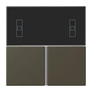 Jung Tastensatz 3fach, F40 Raumcontroller, Serie LS, ombre naturelle 31 LC4093TSA241