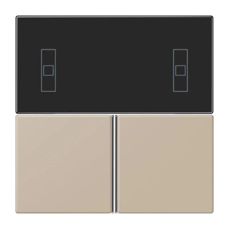 Jung Tastensatz 3fach, F40 Raumcontroller, Serie LS, ombre naturelle claire LC4093TSA243